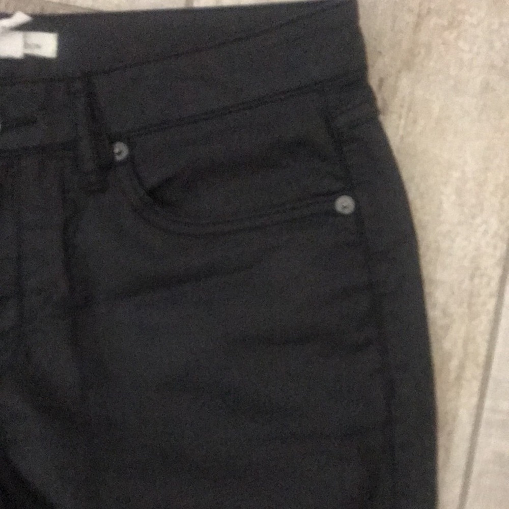 BCBGENERATION Black Night Wax Coated slim fit jeans size 28, like new! - Picture 7 of 10